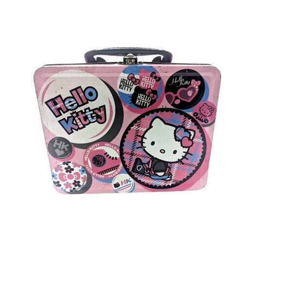 Hello Kitty Plaid Metal Lunchbox & Thermos Set Pink/Multicolor - Picture 9 of 12